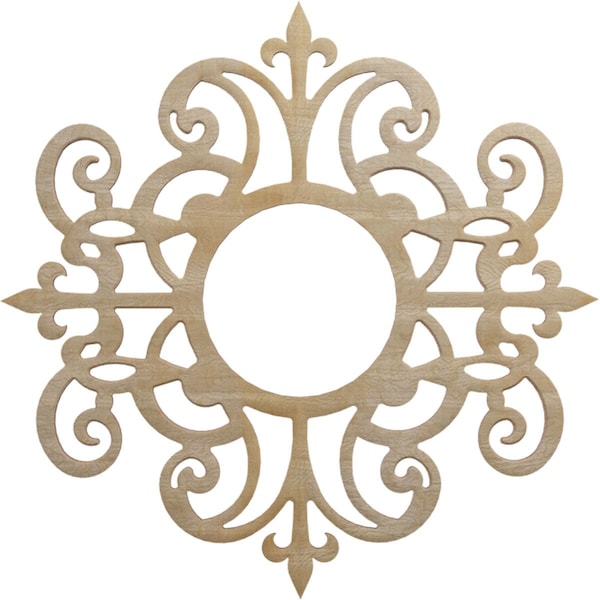 Ekena Millwork Dijon Wood Fretwork Pierced Ceiling Medallion, Hickory, 20"OD x 6 1/2"ID x 1/4"T CMWP20X20X0250DIHI - main